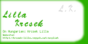 lilla krcsek business card